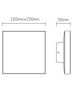 Applique murale extérieure LED Bora corten 9,6W IP54 design carré moderne 2
