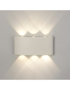 Applique murale extérieure LED Arcs Mantra blanc arena 6W IP54 aluminium cristal