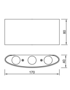 Applique murale extérieure LED Arcs Mantra blanc arena 6W IP54 aluminium cristal 2