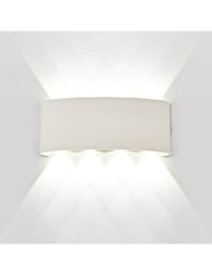 Applique murale extérieure LED Arcs Mantra blanc arena 8W IP54 design aluminium cristal