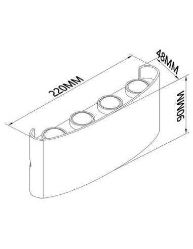 Éclairage façade élégant applique Arcs Mantra lumière chaude 3000K moderne