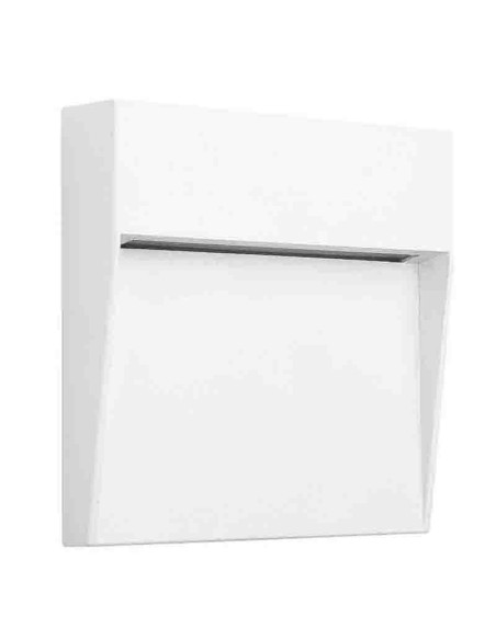 Applique murale extérieure LED Baker blanc arena 3W IP54 carré compact