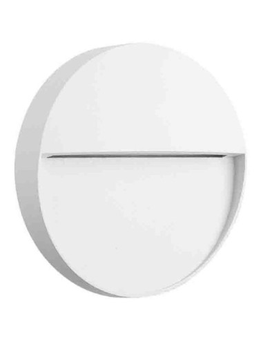 Applique murale extérieure LED Baker blanc arena 3W IP54 ronde ultra-compacte