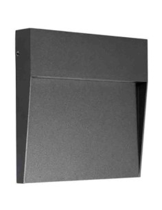 Applique murale extérieure LED Baker gris oscuro 6W IP54 carré extra-plat design moderne
