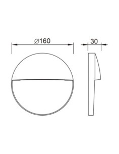 Applique murale extérieure LED Baker gris oscuro 6W IP54 ronde extra-plate 2