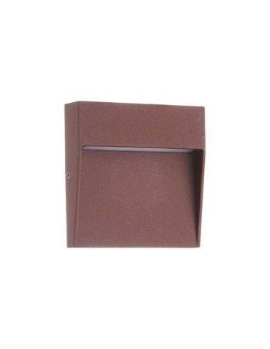 Applique murale extérieure LED Baker Mantra corten 3W IP54 design carré compact