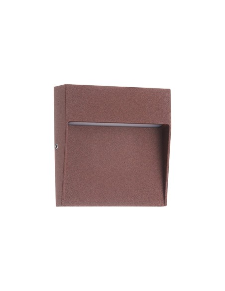 Applique murale extérieure LED Baker Mantra corten 3W IP54 design carré compact