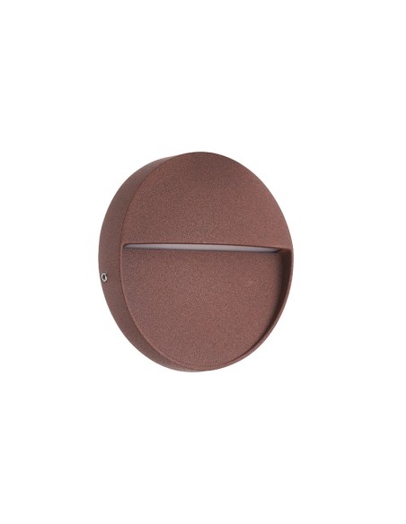 Applique murale extérieure LED Baker corten 3W IP54 ronde et compacte