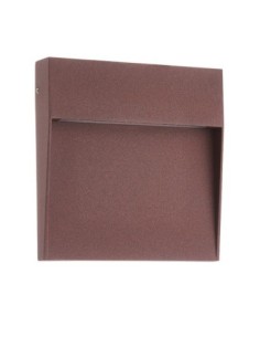 Applique murale extérieure LED Baker Mantra corten 6W IP54 design carré extra-plat