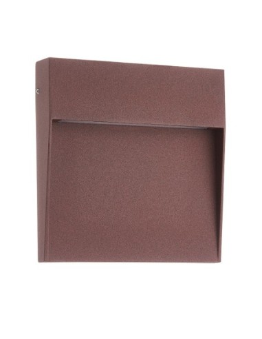 Applique murale extérieure LED Baker Mantra corten 6W IP54 design carré extra-plat