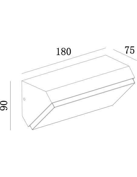 Applique extérieure solden blanche mantra 7071 dessin technique
