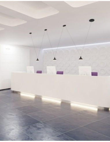 Suspension Led Antares 3 points lumineux - Mantra Leluminaireled.com