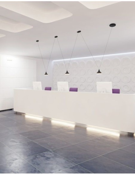 Suspension Led Antares 3 points lumineux - Mantra Leluminaireled.com