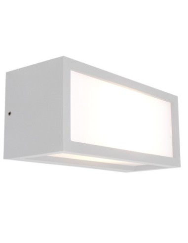 Applique murale extérieure Utah blanche aluminium design moderne façade