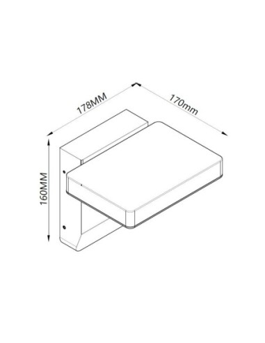 Applique murale Cooper LED 20W 1700 lumens lumière chaude 3000K extérieur