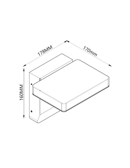Applique murale Cooper LED 20W 1700 lumens lumière chaude 3000K extérieur