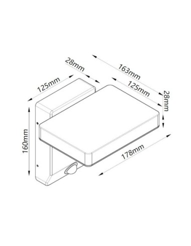 Applique murale Cooper LED 20W 1700 lumens lumière chaude 3000K extérieur
