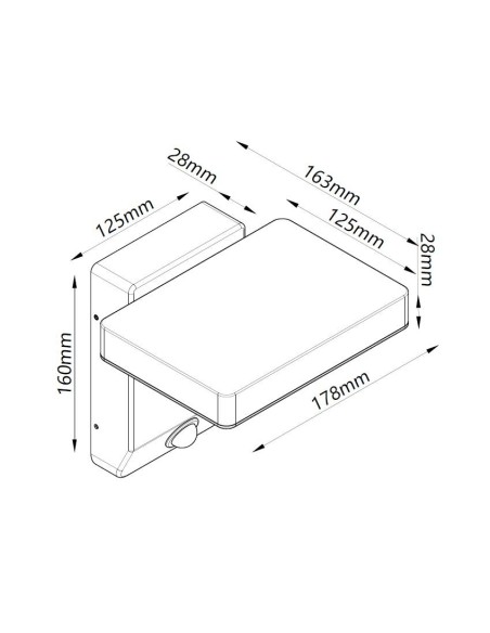 Applique murale Cooper LED 20W 1700 lumens lumière chaude 3000K façade
