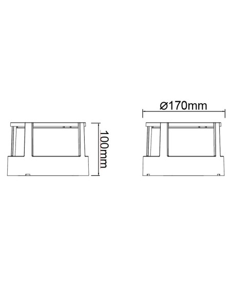 Applique murale Creek LED 15W 1200 lumens IP65 façade extérieure