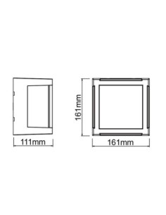 Applique murale extérieure Creek noire aluminium design moderne 2