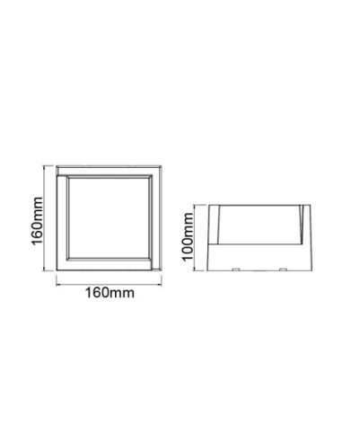 Applique murale Creek LED 15W 1200 lumens IP65 façade extérieure