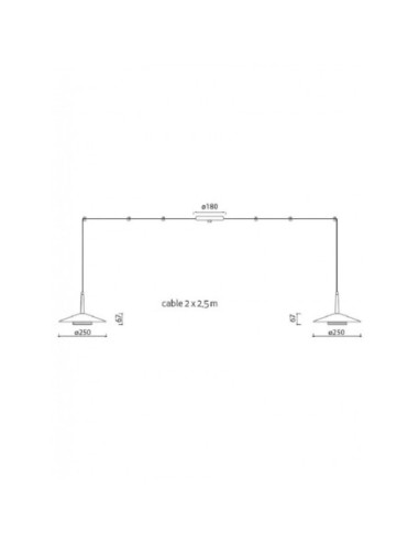 Suspension Led Orion 2 points lumineux - Mantra Leluminaireled.com