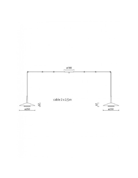 Suspension Led Orion 2 points lumineux - Mantra Leluminaireled.com