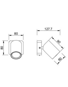 Applique murale SAL blanc mat Mantra design compact aluminium intérieur moderne 2