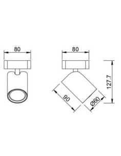 Applique murale SAL or Mantra design compact aluminium intérieur moderne 2