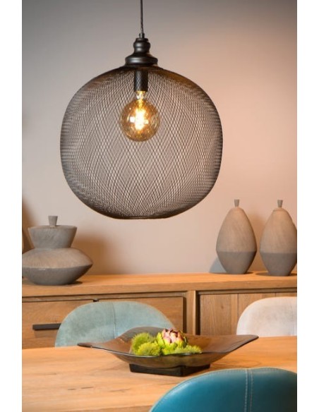Suspension Led métal ronde Mesh - Lucide Leluminaireled.com