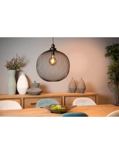 Suspension Led métal ronde Mesh - Lucide Leluminaireled.com