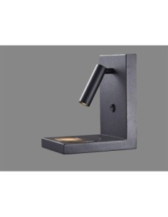 Applique murale LED ZANZIBAR noir Arena 20 cm Mantra