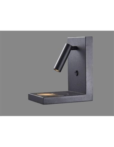 Applique murale LED ZANZIBAR noir Arena 20 cm Mantra