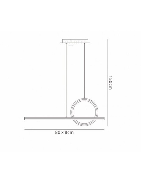 Suspension Led design éclairage blanc chaud - Mantra - Kitesurf Leluminaireled.com