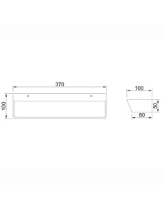 Applique murale ALTEA Mantra LED 30W noir 3000K aluminium acrylique design moderne 37cm 2