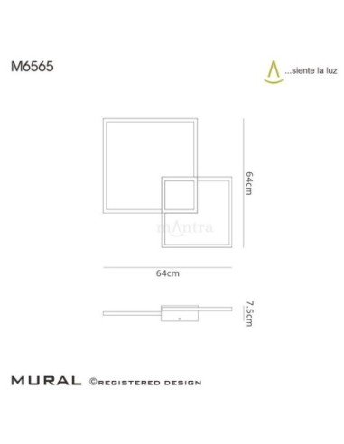 Applique murale intérieure Led dimmable Mural blanche 48 Watts - Mantra Leluminaireled.com