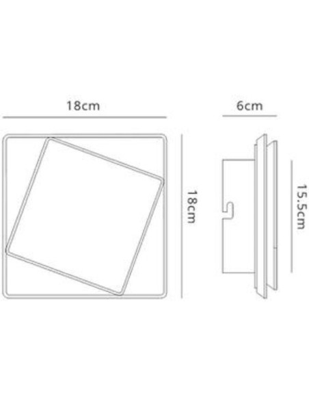 Applique murale intérieure Led Dakla 12 watts noire - Mantra Leluminaireled.com