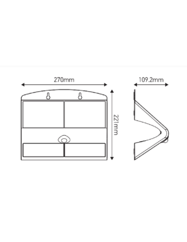 Projecteur Led étanche solaire noir avec détecteur Butterfly - Girard Sudron Leluminaireled.com