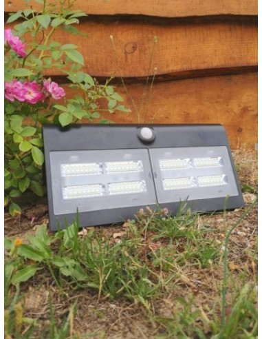 Projecteur Led étanche solaire noir avec détecteur Butterfly - Girard Sudron Leluminaireled.com