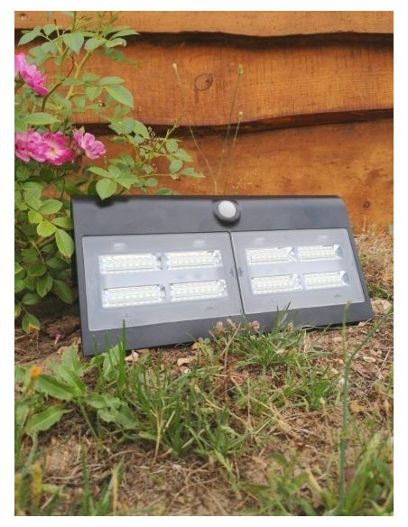 Projecteur Led étanche solaire noir avec détecteur Butterfly - Girard Sudron Leluminaireled.com
