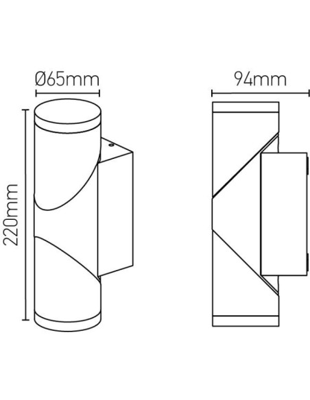 Applique murale Led étanche orientable haut-bas Elypte ronde - Girard Sudron Leluminaireled.com