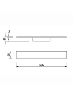 Applique murale NELSON Mantra noir LED 24W aluminium CCT 2700K 4000K design moderne 2
