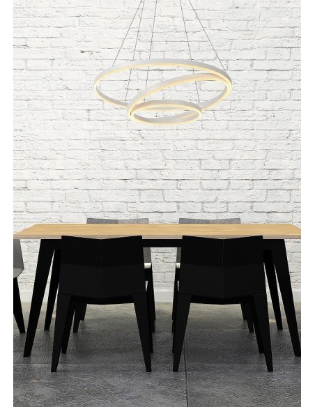 Suspension Led Triniti blanche dimmable - Lucide Leluminaireled.com
