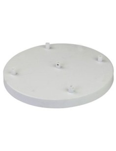 Rosace de plafond ronde métal blanc 5 sorties pour câble 6 mm - Girard-Sudron Leluminaireled.com