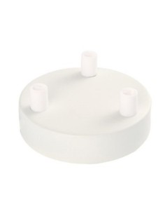 Rosace de plafond ronde métal blanc 3 sorties pour câble 6 mm - Girard-Sudron Leluminaireled.com