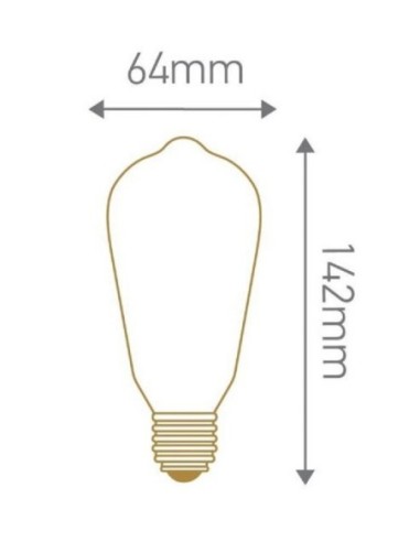 Ampoule Led décorative filament E27 ST64 4 W fumée - Girard-Sudron Leluminaireled.com