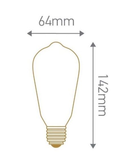 Ampoule Led décorative filament E27 ST64 4 W fumée - Girard-Sudron Leluminaireled.com