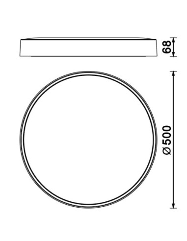 Détail plafonnier LED Cumbuco II 40W noir lumière réglable CCT