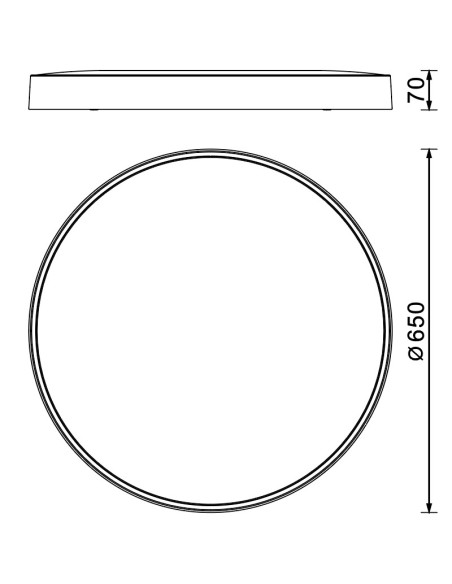 Détail plafonnier LED Cumbuco II 50W lumière réglable CCT 2700K 3300K 4000K