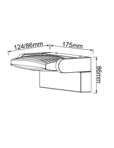 Éclairage applique murale extérieure HOOD Mantra blanc façade moderne 3000K
